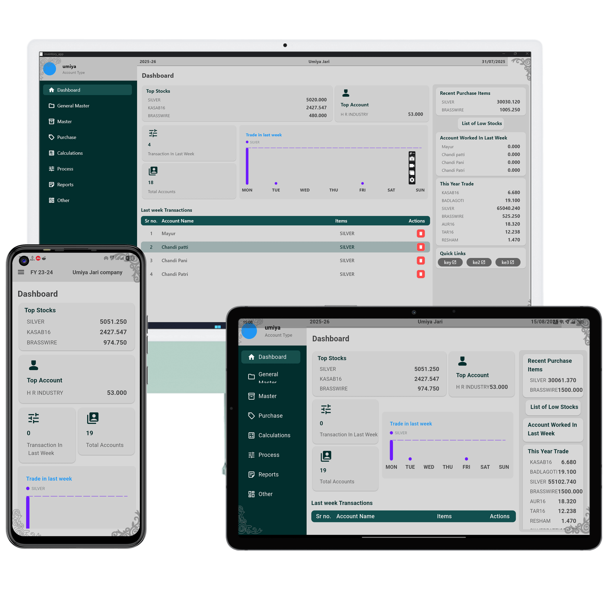 Umiya Jari Inventory System